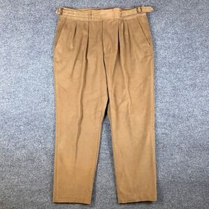 Todd Snyder Gurkha Trousers Pants Mens 36x32 (36x26) Brown Belted Pleated